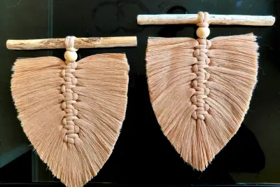Sujeta cortinas de macramé artesanal - miniatura 2