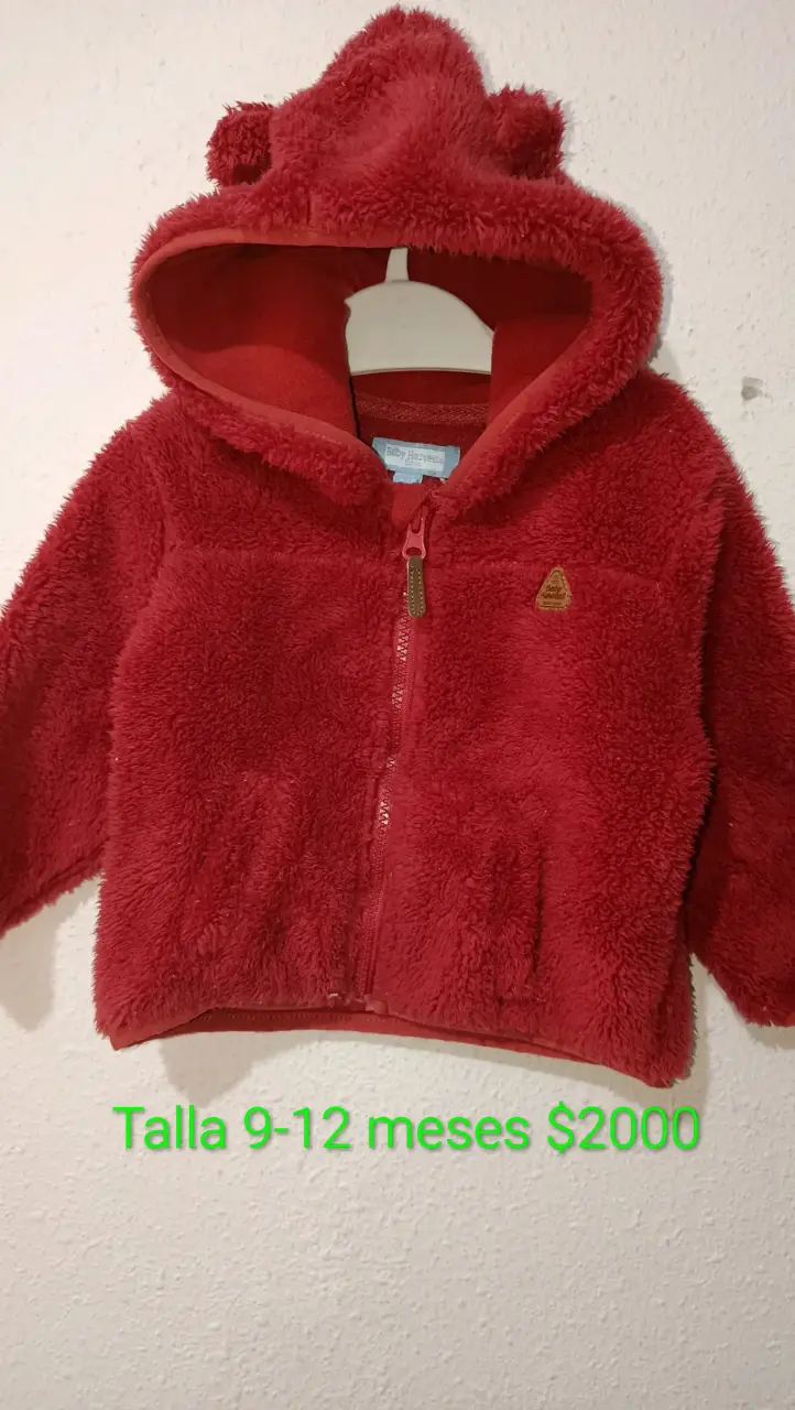Chaqueta polar roja para bebé 9-12 meses - 1