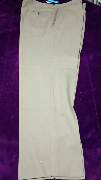 Pantalones beige de vestir para hombre T62 - miniatura 2