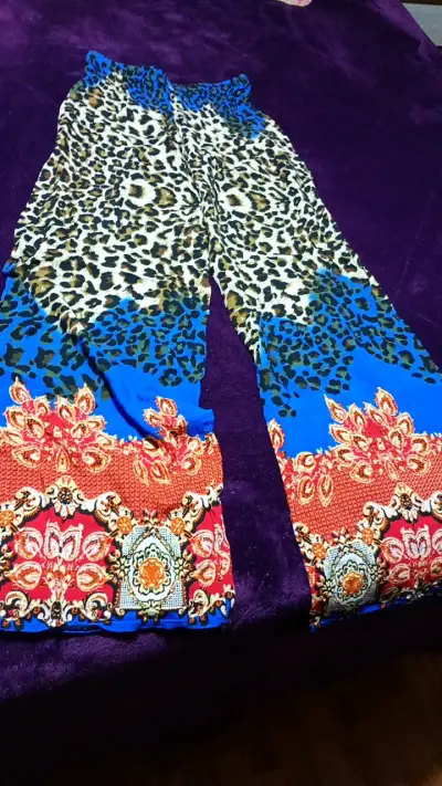 Pantalones estampados animal print y floral - miniatura 1