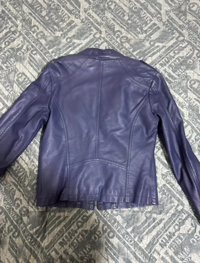 Chaqueta de cuero azul Sybilla XS - 2