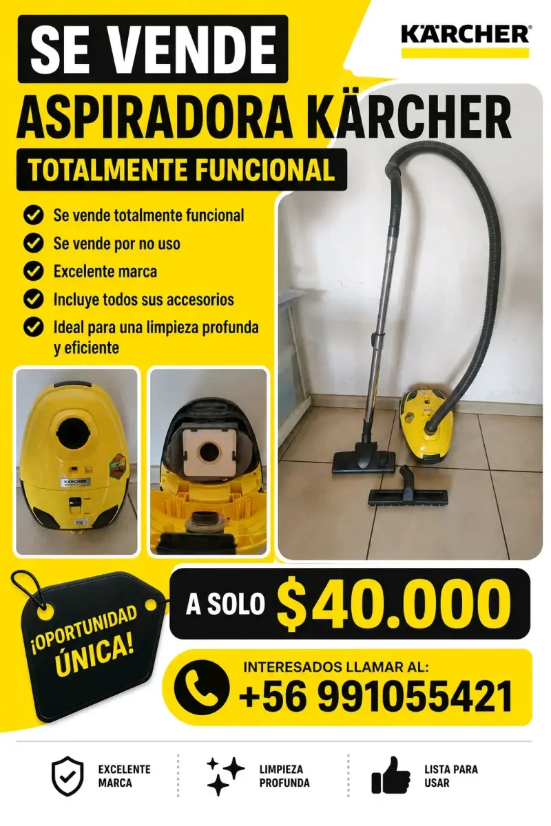 Aspiradora Kärcher totalmente funcional - 1