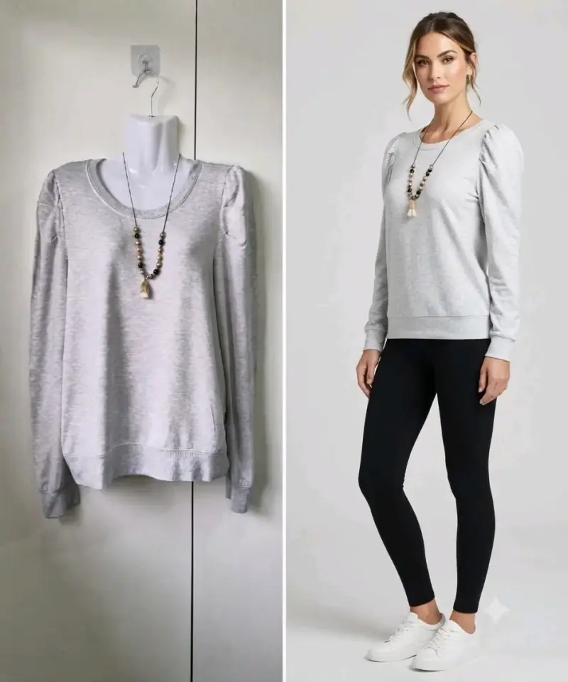 Polerón gris express talla L - 3