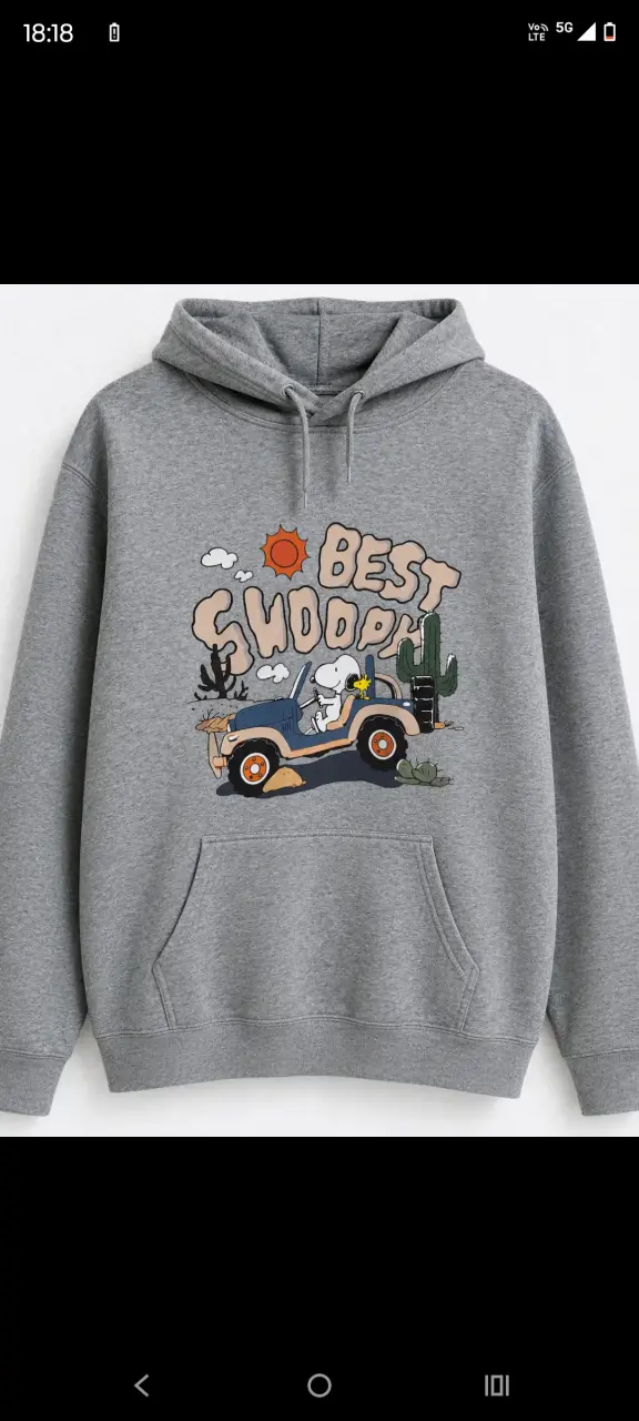 Polerón gris con diseño Snoopy - 1