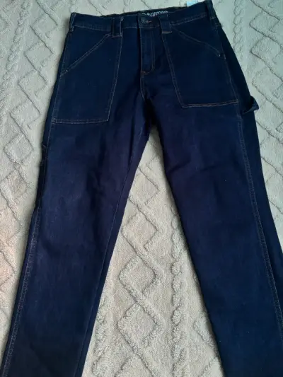 Jeans de mezclilla azul oscuro para hombre - miniatura 1