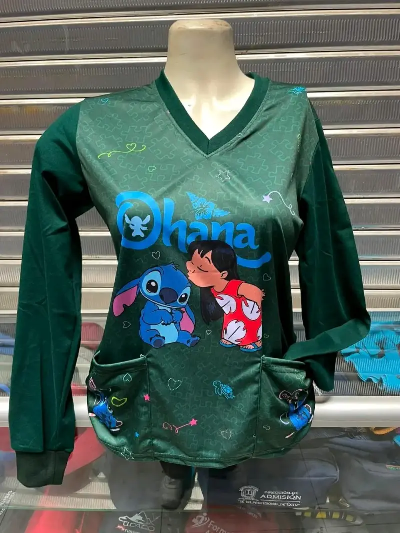 Polerón verde Lilo y Stitch Ohana - 1
