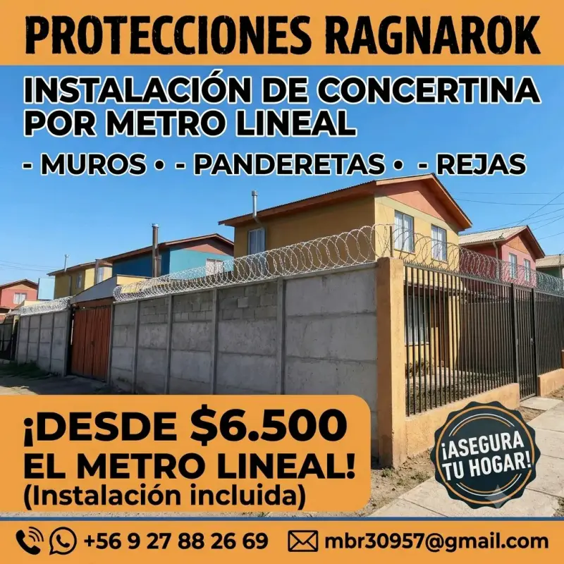 Instalación de concertina para seguridad perimetral