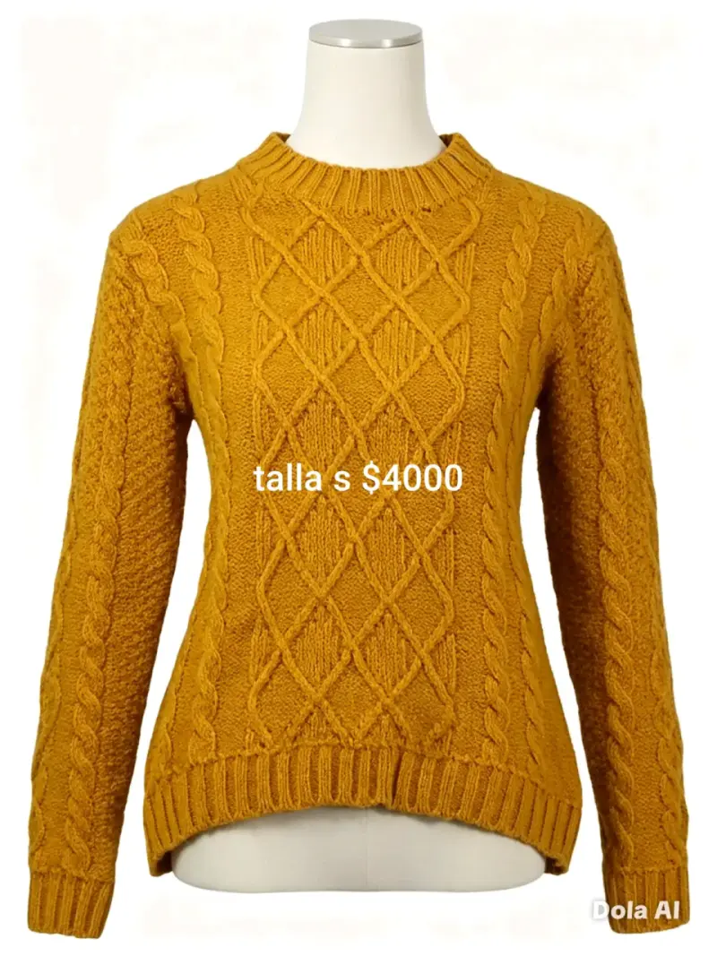 Suéter de cuello alto lila talla S - 2
