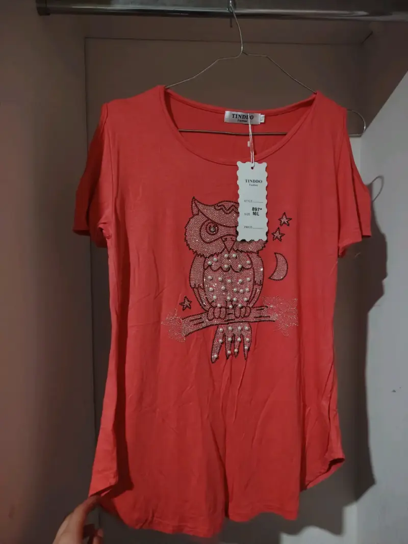 Polera azul con diseño de búho Tinddo - 3