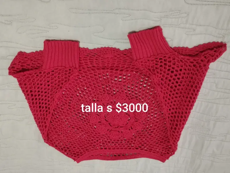 Suéter naranja tejido talla XS - 2