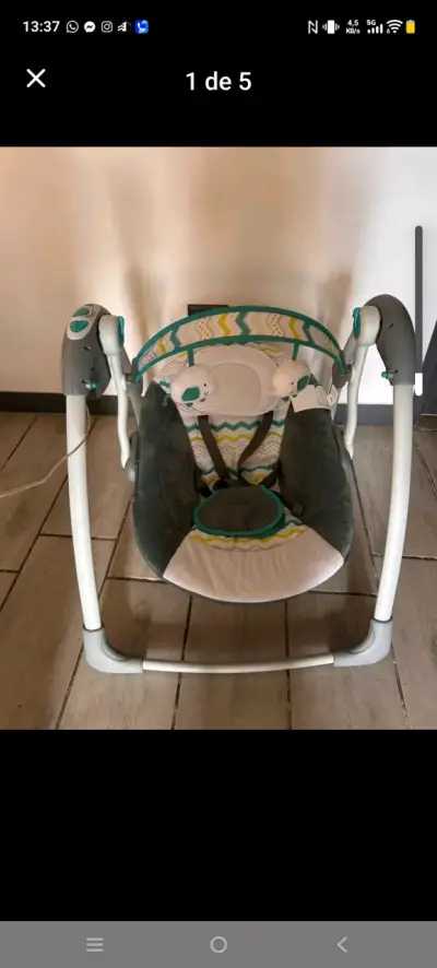 Columpio para bebé con diseño colorido - miniatura 1