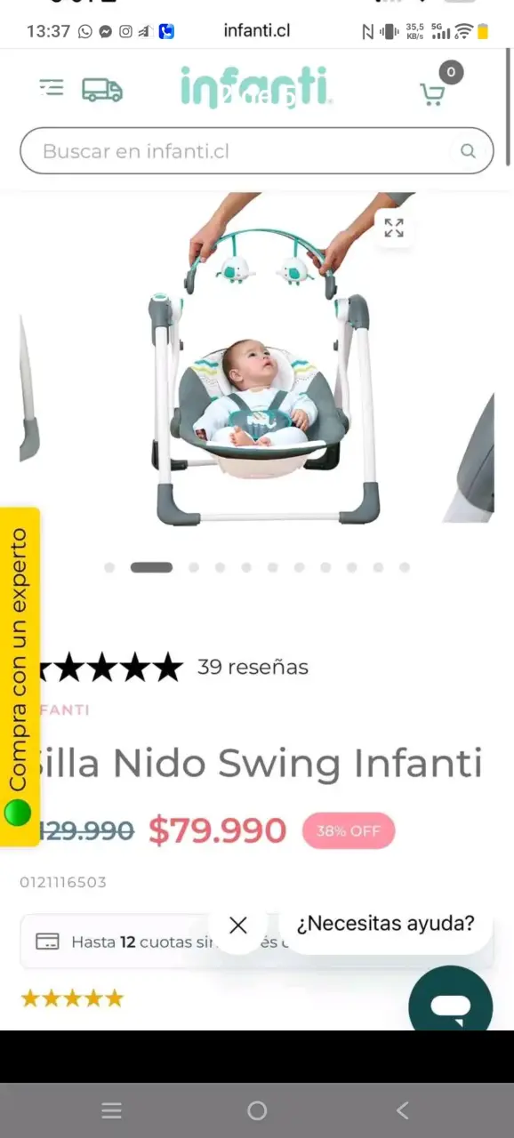 Columpio para bebé con diseño colorido - 4