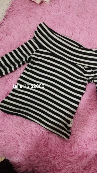 Polera manga larga floral talla 10-12 - miniatura 2