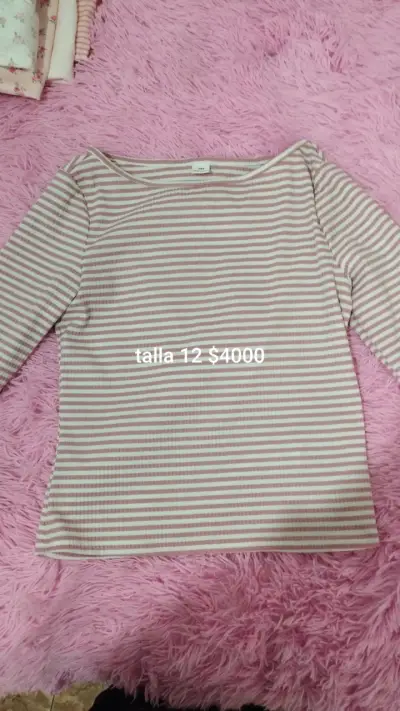 Polera manga larga floral talla 10-12 - miniatura 3