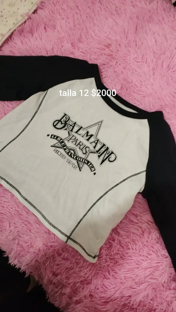 Polera manga larga floral talla 10-12 - 5