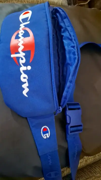 Riñonera Champion azul con logo original - miniatura 3