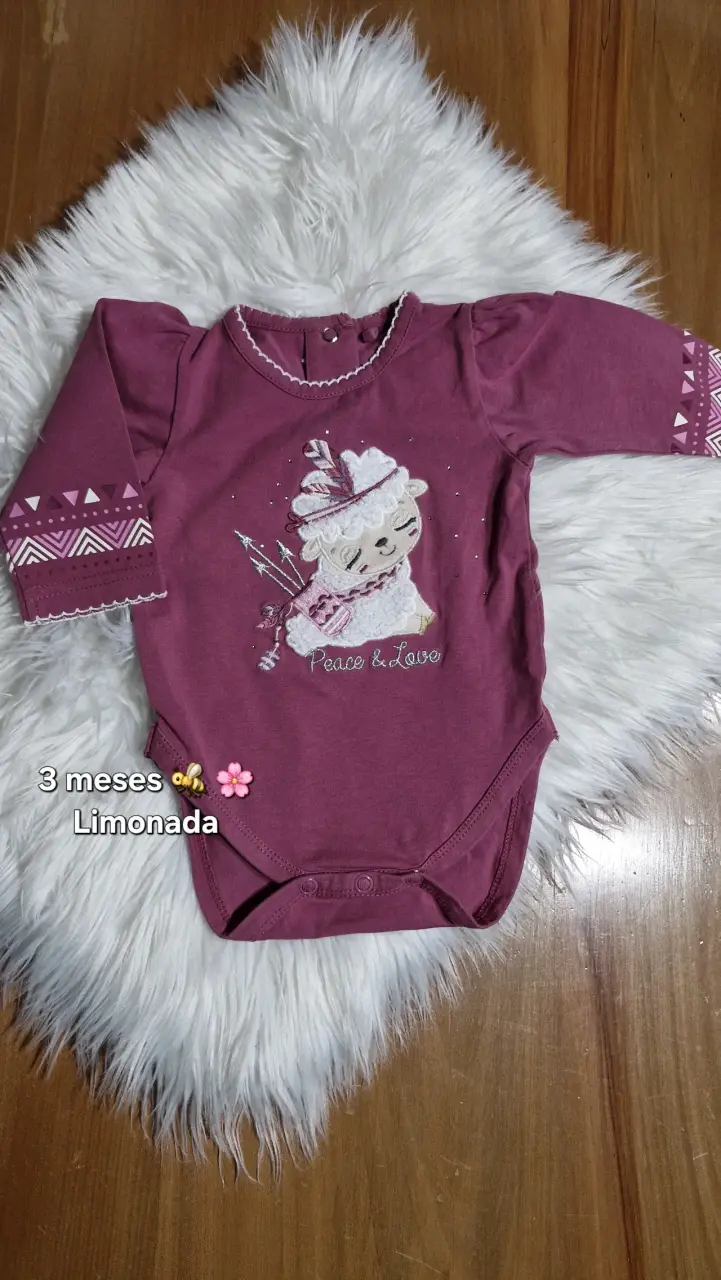 Body bebé Limonada 3 meses bordado - 1