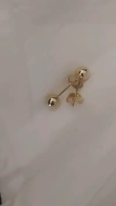 Aros de bolita bañados oro x mayor - miniatura 2