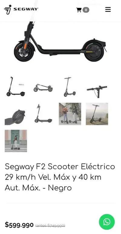 Scooter eléctrico plegable negro - miniatura 5