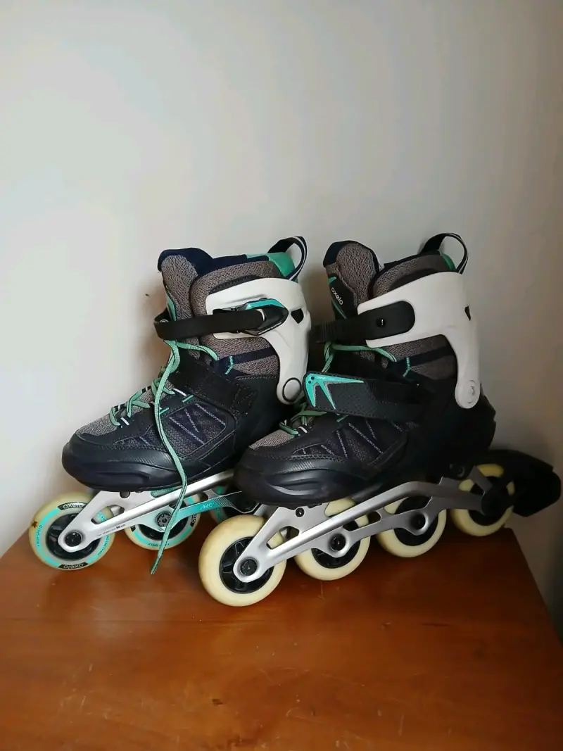 Patines en línea Oxelo negros y verdes - 1
