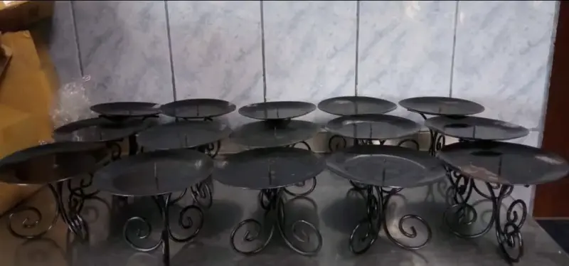 Soporte de metal para velas o arreglos florales - 3