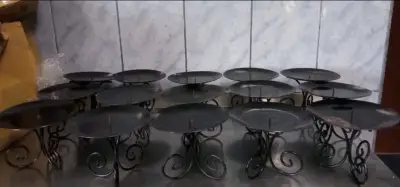 Soporte de metal para velas o arreglos florales - miniatura 3