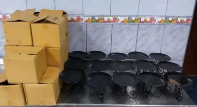 Soporte de metal para velas o arreglos florales - miniatura 4