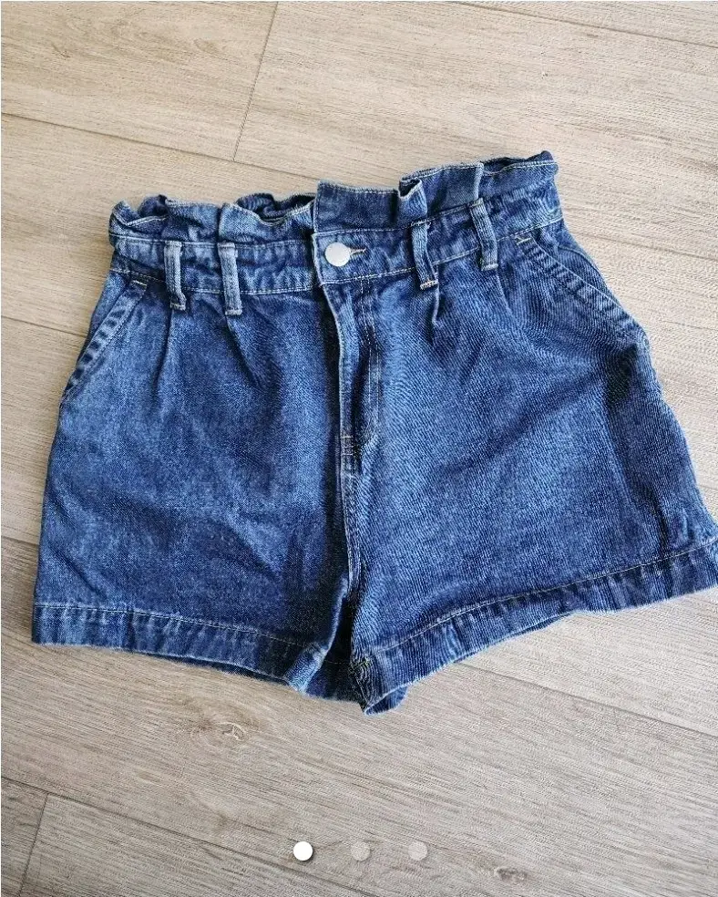 Shorts de mezclilla azul para mujer - 1