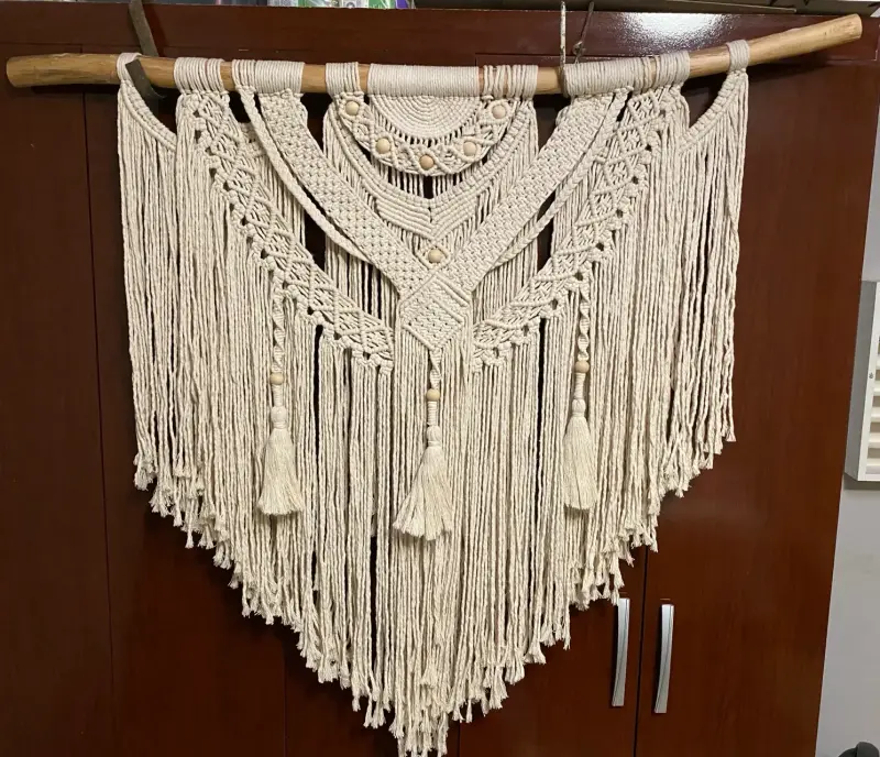 Tapiz de macramé bohemio hecho a mano - 2