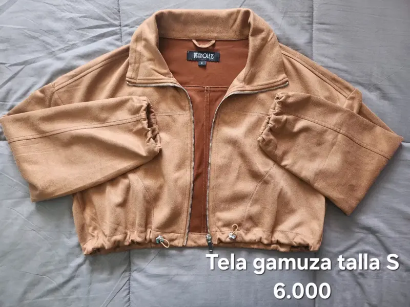 Chaqueta de gamuza marrón talla S