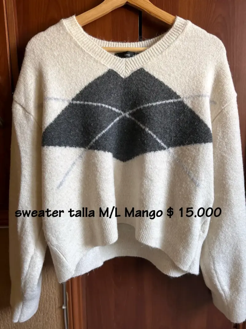 Polera de terciopelo gris talla L - 2