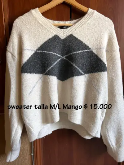 Polera de terciopelo gris talla L - miniatura 2