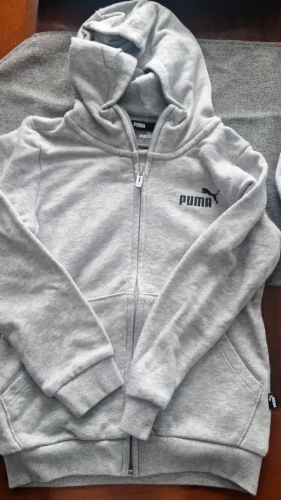Polerón con capucha Puma gris unisex - miniatura 1