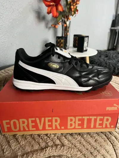 Zapatillas de fútbol Puma King negras - miniatura 1