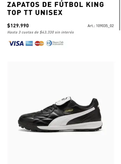 Zapatillas de fútbol Puma King negras - miniatura 5