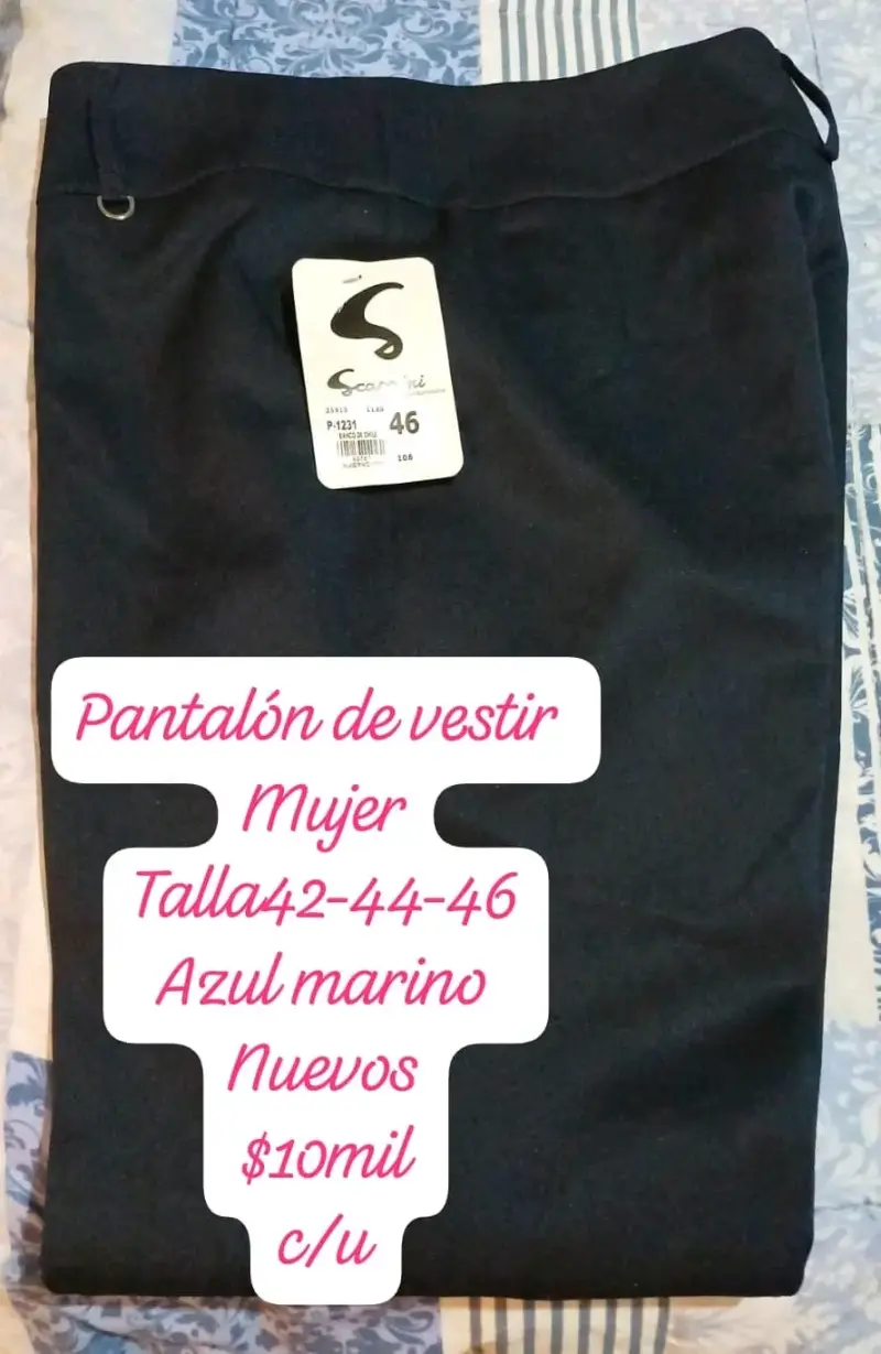 Pantalón de vestir mujer azul marino - 1