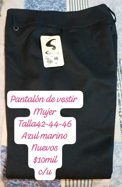 Pantalón de vestir mujer azul marino - miniatura 1