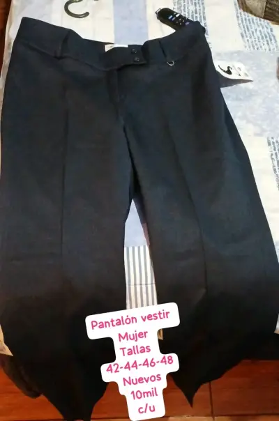 Pantalón de vestir mujer azul marino - miniatura 3