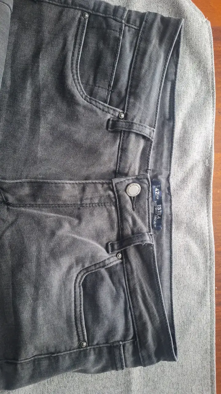 Jeans gris oscuro para mujer - 2