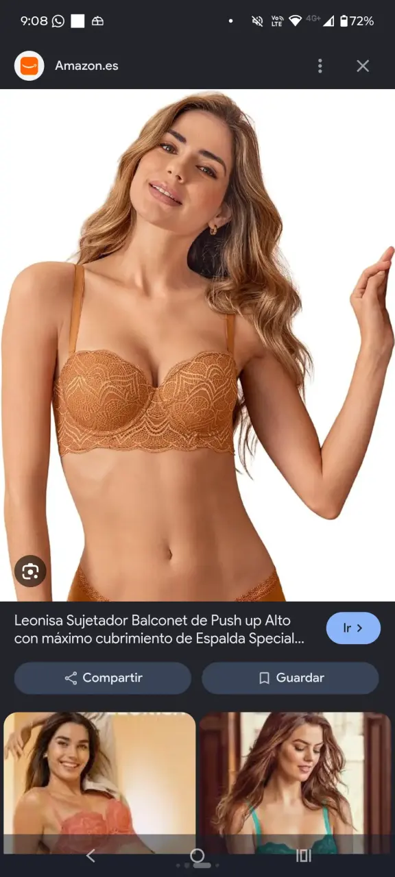 Sosten Leonisa balconet push up color cobre