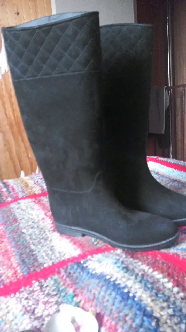 Botas negras de gamuza para mujer - 2
