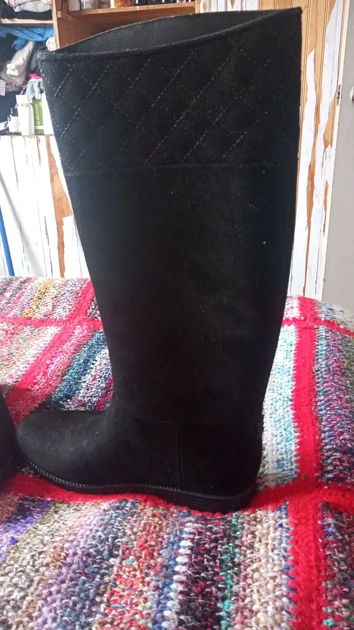 Botas negras de gamuza para mujer - 3
