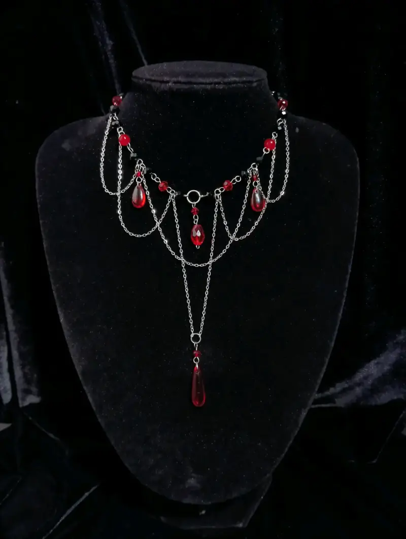 Collar lágrimas carmesí - 1