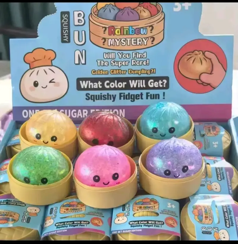 Set de juguetes squishy arcoíris misterioso - 1