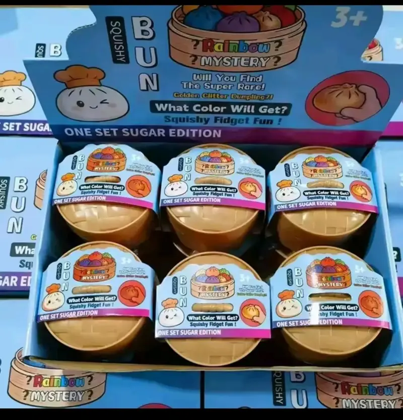 Set de juguetes squishy arcoíris misterioso - 2