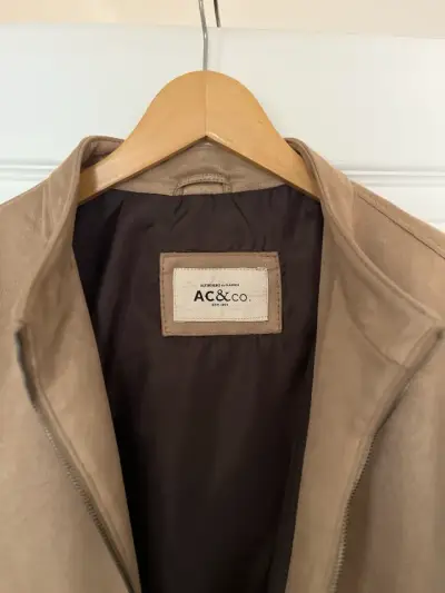 Chaqueta tipo gamuza marrón para hombre - miniatura 5
