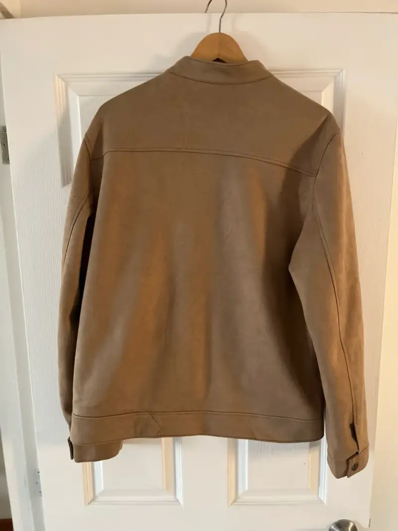 Chaqueta tipo gamuza marrón para hombre - 6