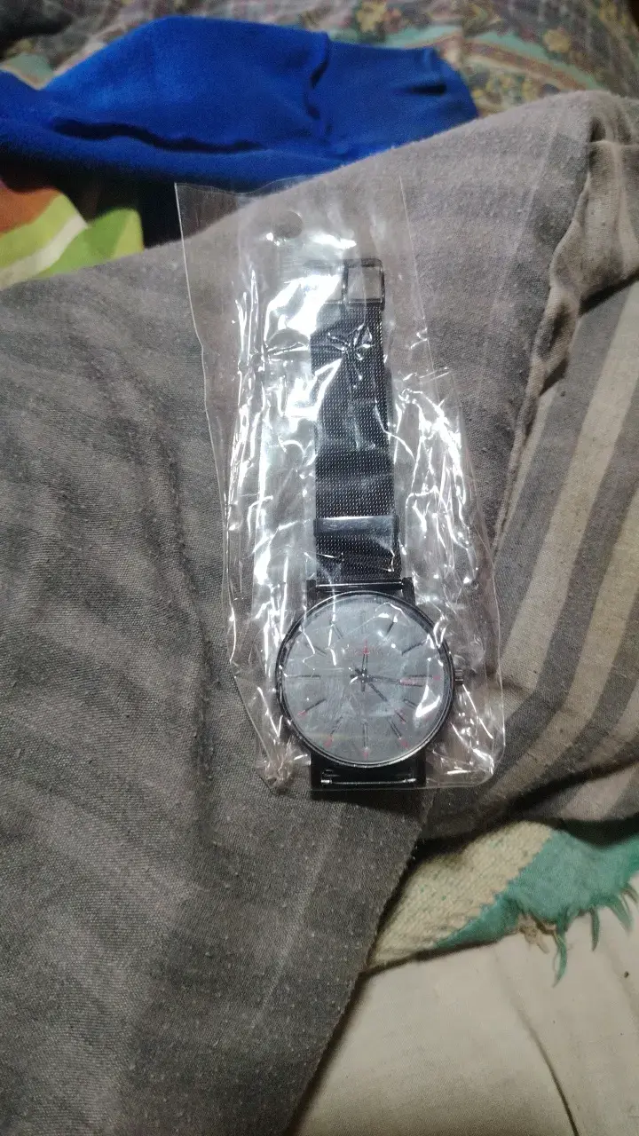 Reloj Geneva negro con correa de malla - 3