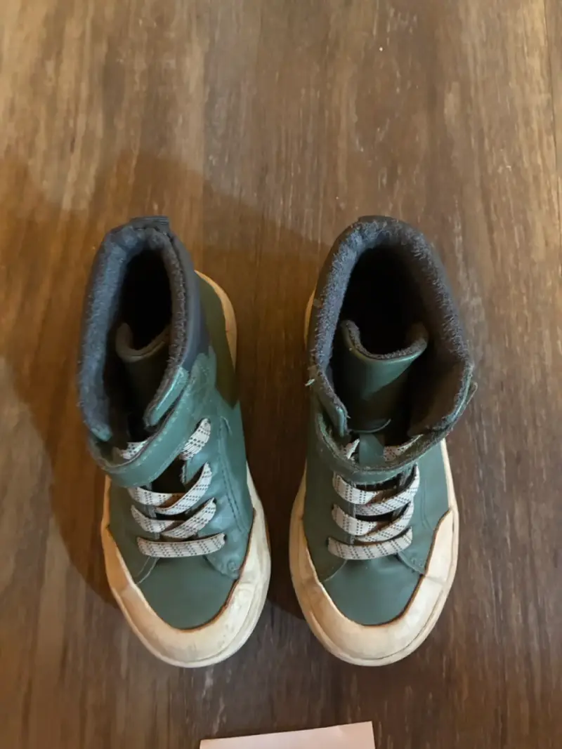 Zapatillas altas verdes para niños número 27 - 2