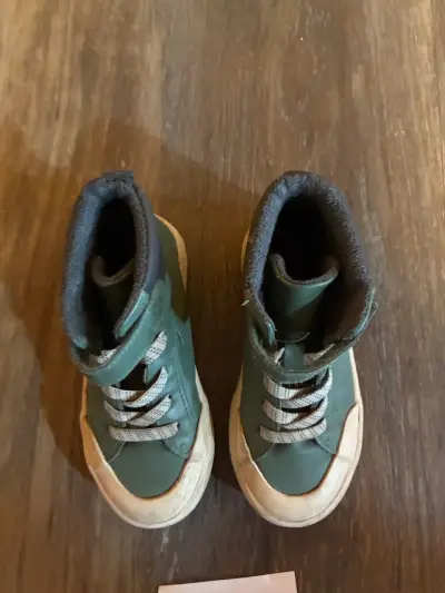 Zapatillas altas verdes para niños número 27 - miniatura 2